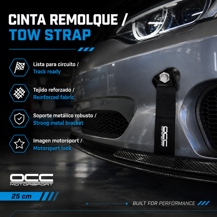 Occ Motorsport Cinta de Remolque Negra