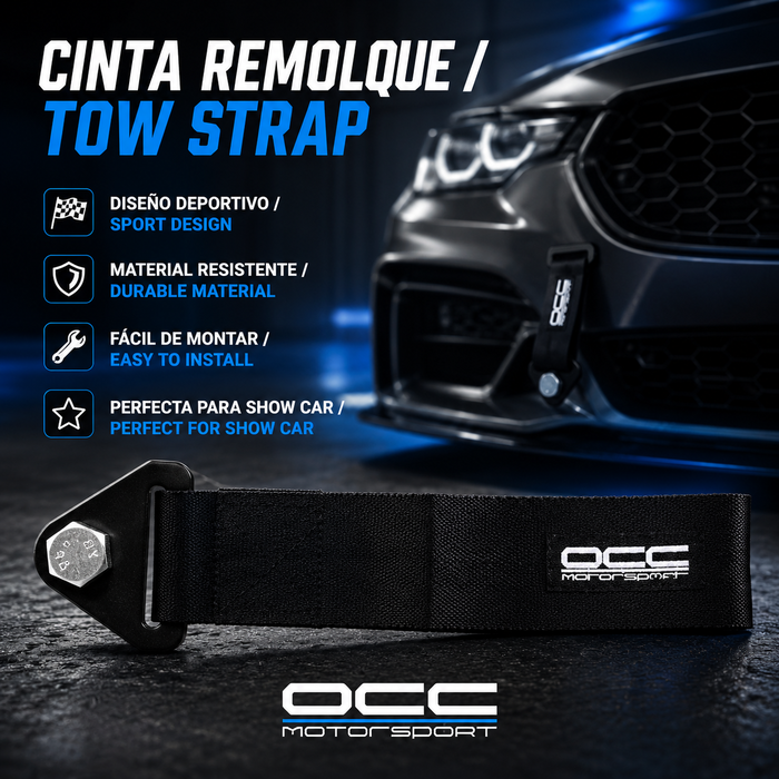 Occ Motorsport Cinta de Remolque Negra
