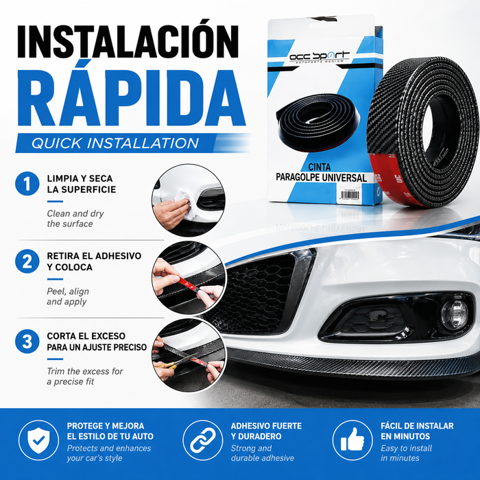 Occ Sport Añadido de Paragolpes Universal Carbono