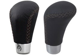 Occ Sport OCCPOM001 - Pomo Palanca De Cambios en Piel Negra para Interiores Deportivos - Compatible con Sistema Marcha Atras Tipo Gatillo
