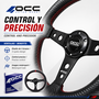 Occ Motorsport Volante Desplazado Mod. Track Vinilo Carbon Look Brazos Negros