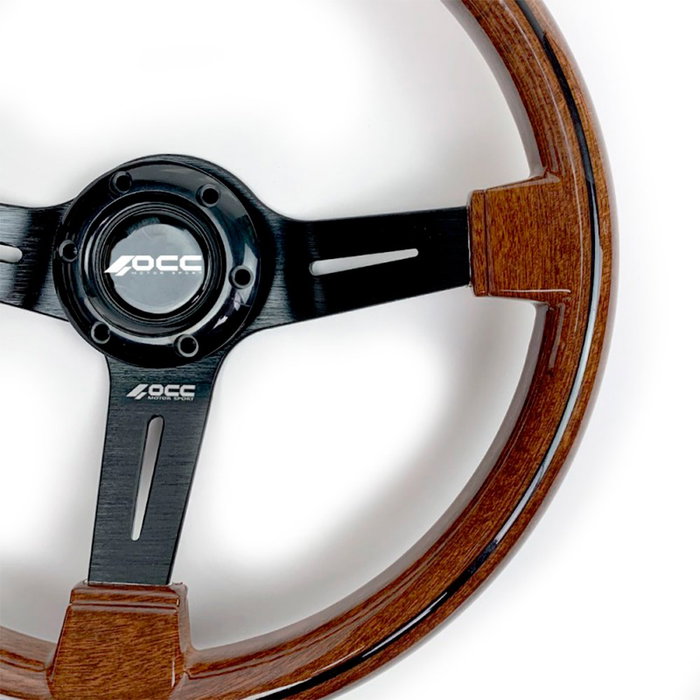 Occ Motorsport Volante Classic Madera Brazos Negros