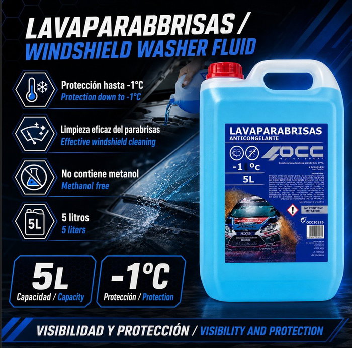 Occ Motorsport Limpiaparabrisas Anticongelante 5 Litros Occ Motorsport Limpiaparabrisas Anticongelante 5 Litros