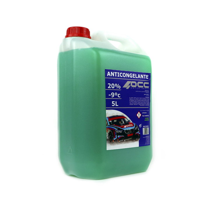 Occ Motorsport Anticongelante Refrigerante Verde -9 grados C 20% 5L para Motor, Protección Anticorrosión, OCC3538 Occ Motorsport Anticongelante Refrigerante Verde -9 grados C 20% 5L para Motor, Protección Anticorrosión, OCC3538