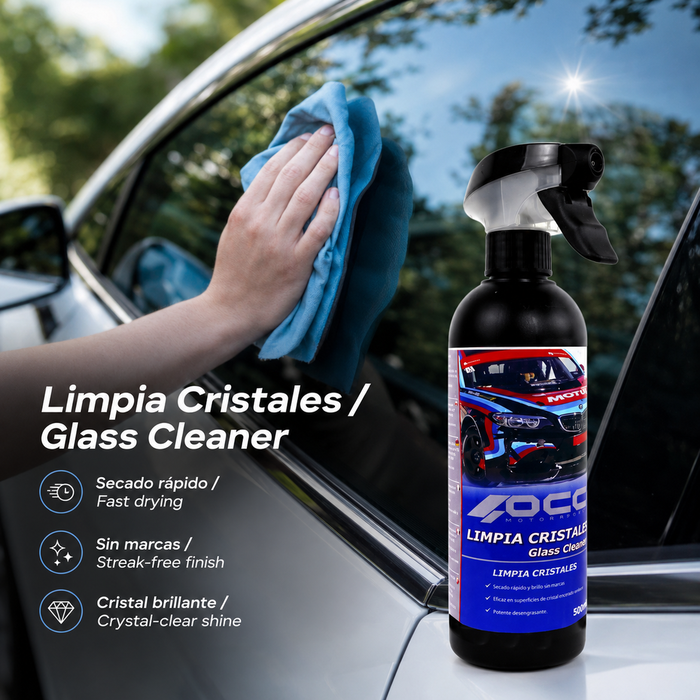 Occ Motorsport OCC47088 Limpiacristales para Coche 500 ml, Desengrasante Rápido para Interior y Exterior