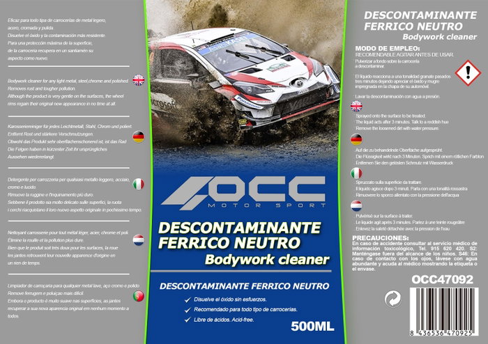 Occ Motorsport Descontaminante Férrico 500 ml