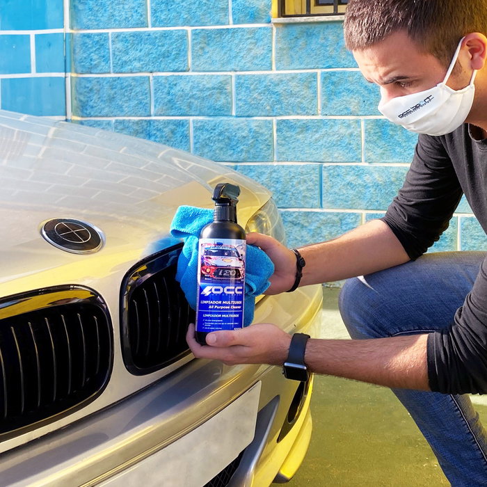 Occ Motorsport OCC47095 Limpiador Multiusos APC 500 mL para Plásticos, Gomas y Vinilos del Coche - Aroma Limón