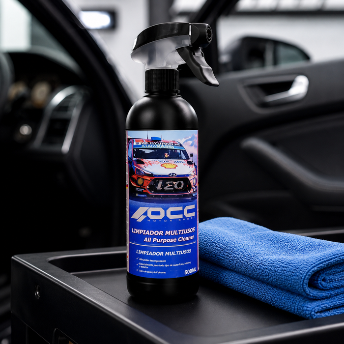 Occ Motorsport OCC47095 Limpiador Multiusos APC 500 mL para Plásticos, Gomas y Vinilos del Coche - Aroma Limón