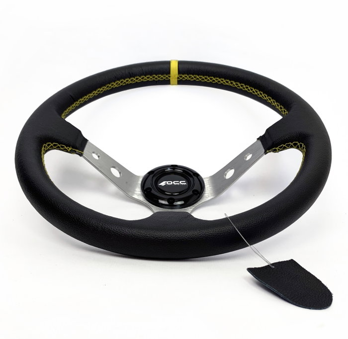 Occ Motorsport Volante Desplazado Mod. Track Piel Artificial Brazos Plata Occ Motorsport Volante Desplazado Mod. Track Piel Artificial Brazos Plata