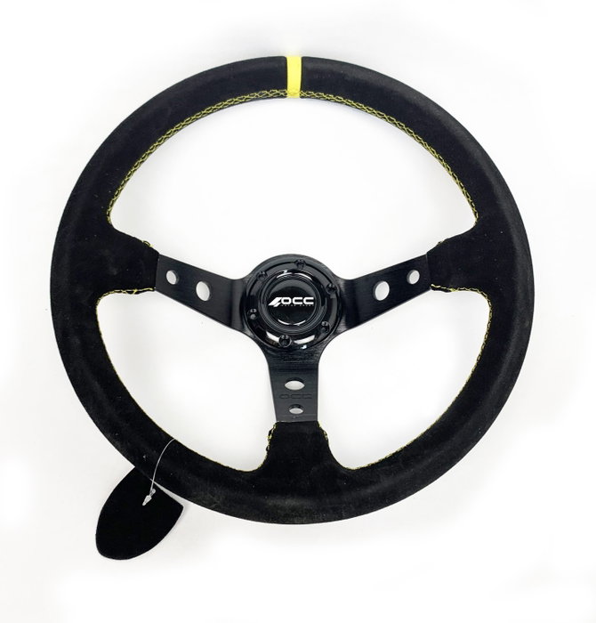 Occ Motorsport Volante Track Desplazado Piel Vuelta Brazos Negros