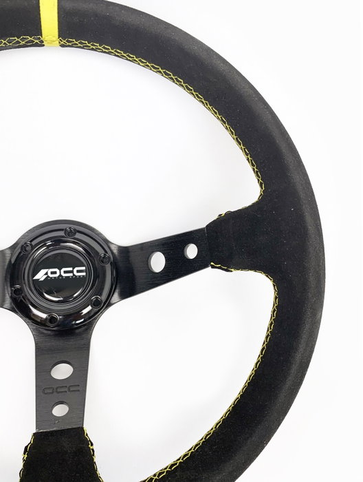 Occ Motorsport Volante Track Desplazado Piel Vuelta Brazos Negros