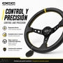 Occ Motorsport Volante Track Desplazado Piel Artificial Brazos Negros