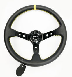 Occ Motorsport Volante Track Desplazado Piel Artificial Brazos Negros