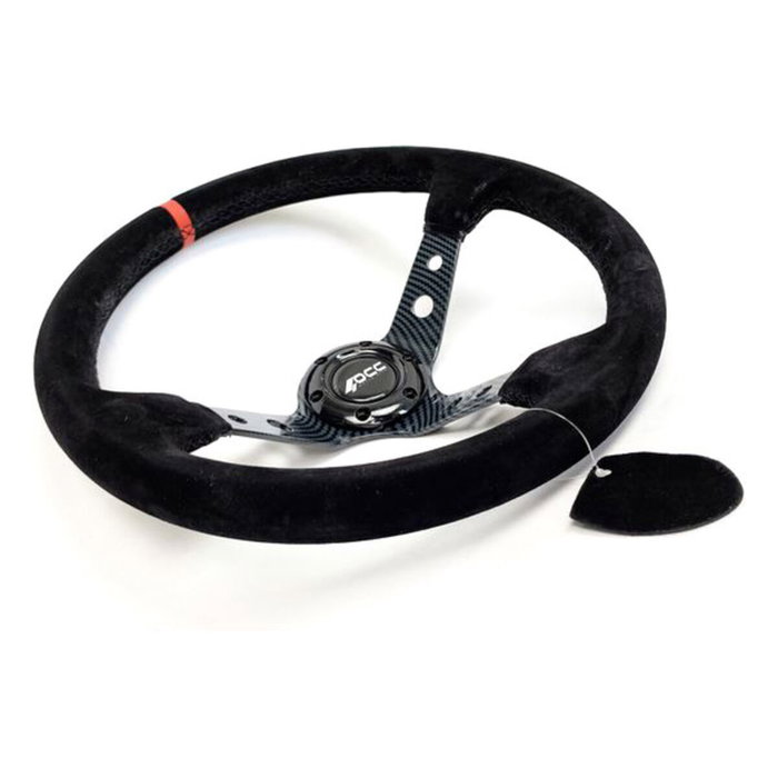Occ Motorsport Volante Track Desplazado Piel Vuelta y Carbon Look