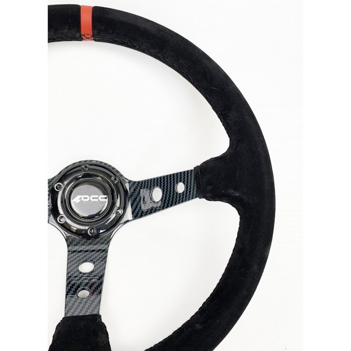 Occ Motorsport Volante Track Desplazado Piel Vuelta y Carbon Look