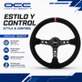 Occ Motorsport Volante Track Desplazado Piel Vuelta y Carbon Look