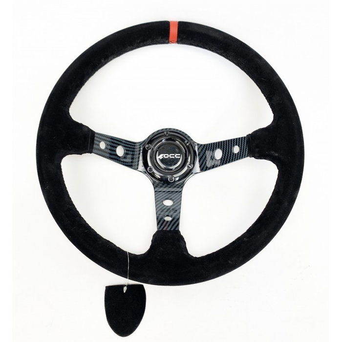 Occ Motorsport Volante Track Desplazado Piel Vuelta y Carbon Look