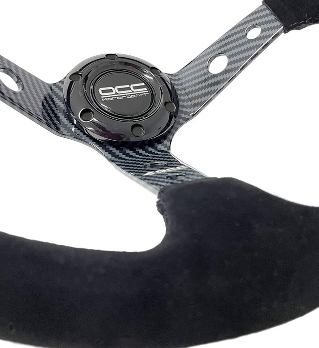 Occ Motorsport Volante Track Desplazado Piel Vuelta y Carbon Look