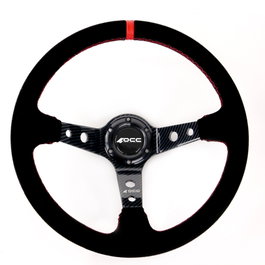 Occ Motorsport Volante Track Desplazado Piel Vuelta Efecto Carbono