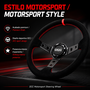 Occ Motorsport Volante Track Desplazado Piel Vuelta Efecto Carbono