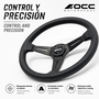 Occ Motorsport Volante Classic Desplazado Piel Perforada Brazos Negros