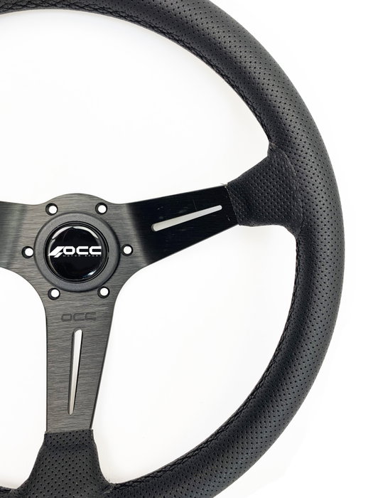 Occ Motorsport Volante Classic Desplazado Piel Perforada Brazos Negros Occ Motorsport Volante Classic Desplazado Piel Perforada Brazos Negros