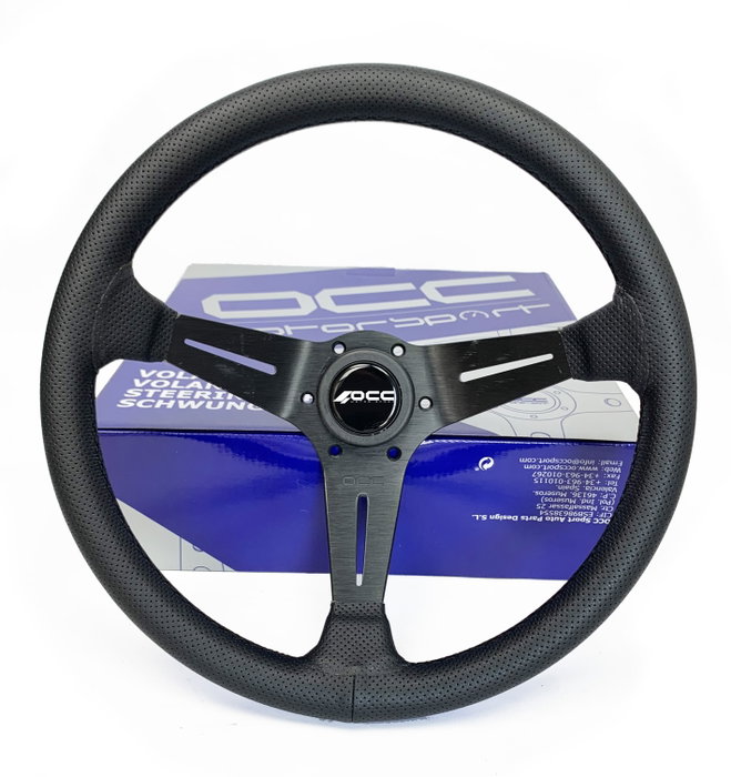 Occ Motorsport Volante Classic Desplazado Piel Perforada Brazos Negros Occ Motorsport Volante Classic Desplazado Piel Perforada Brazos Negros