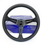 Occ Motorsport Volante Classic Desplazado Piel Perforada Brazos Negros