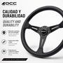 Occ Motorsport Volante Classic Desplazado Piel Perforada Brazos Negros
