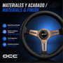Occ Motorsport Volante Plano Classic Piel Perforada Brazos Bronce