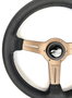 Occ Motorsport Volante Plano Classic Piel Perforada Brazos Bronce