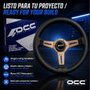Occ Motorsport Volante Plano Classic Piel Perforada Brazos Bronce