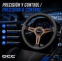 Occ Motorsport Volante Plano Classic Piel Perforada Brazos Bronce