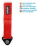 Occ Motorsport Cinta De Remolque Roja OCCRC013 - Nylon Alta Resistencia, Capacidad 3000 kg, Soporte Metálico, 25 x 5 cm