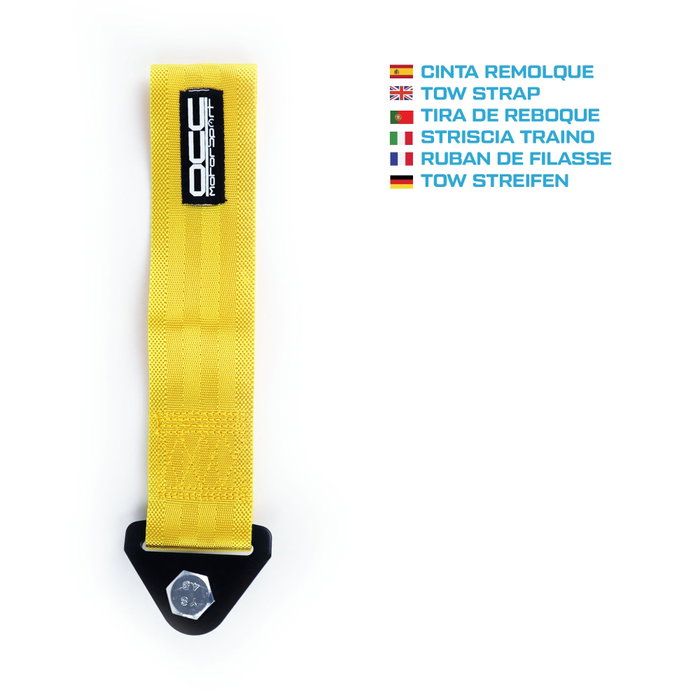 Occ Motorsport Cinta de remolque amarilla Occ Motorsport Cinta de remolque amarilla