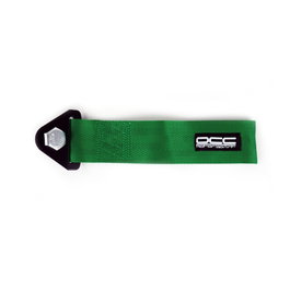 Occ Motorsport Cinta De Remolque Verde OCCRC015, Nylon Alta Resistencia, Soporte Metálico, Hasta 3000 kg, 25 x 5 cm, Para Aplicaciones Racing