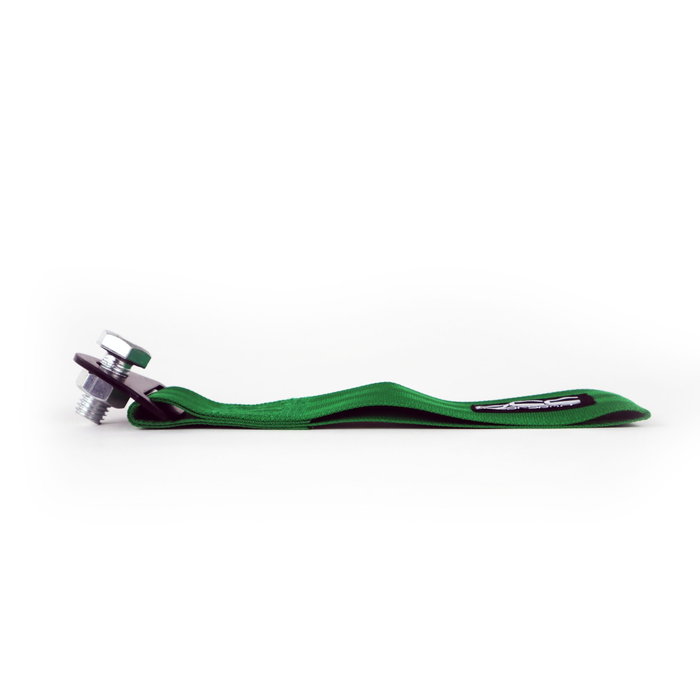 Occ Motorsport Cinta De Remolque Verde OCCRC015, Nylon Alta Resistencia, Soporte Metálico, Hasta 3000 kg, 25 x 5 cm, Para Aplicaciones Racing