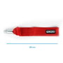 Occ Motorsport OCCRC016 Cinta de Remolque Roja Racing de Nylon con Soporte Metálico, Capacidad 3000 kg, Medidas 25 x 5 cm, Orificio para Perno de 15 mm
