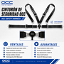 Occ Motorsport Arnés de 4 Puntos 3 Pulgadas Negro