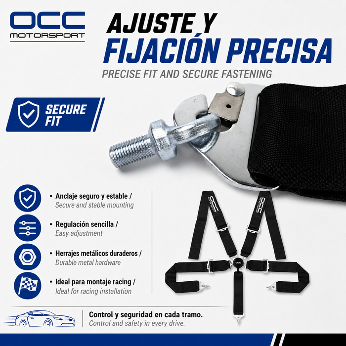 Occ Motorsport Arnés de 6 puntos 3 pulgadas Negro
