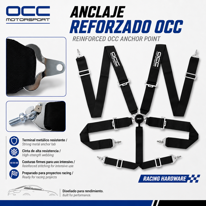 Occ Motorsport Arnés de 6 puntos 3 pulgadas Negro