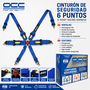 Occ Motorsport Arnés de 6 Puntos 3 Pulgadas Azul FIA New