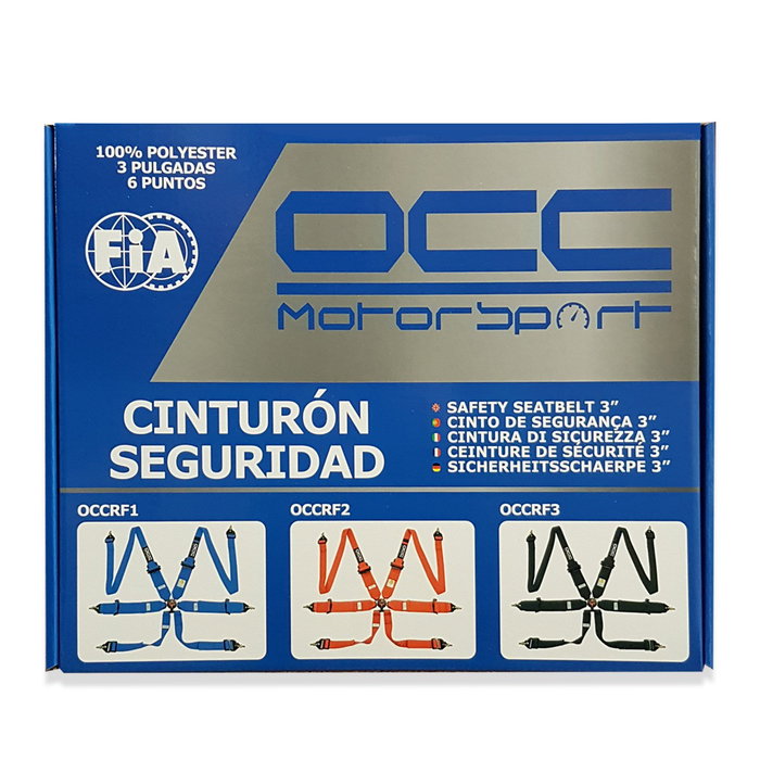 Arnés de 6 Puntos de Sujeción Fia Racing OCC Motorsport Azul