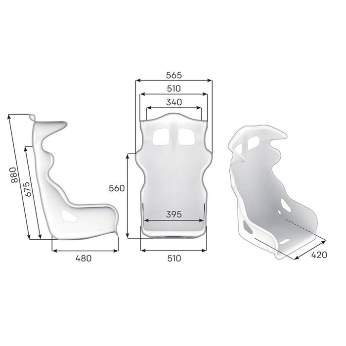OMP Asiento Racing RS-PT2 FIA 8855-1999 Negro OMP Asiento Racing RS-PT2 FIA 8855-1999 Negro