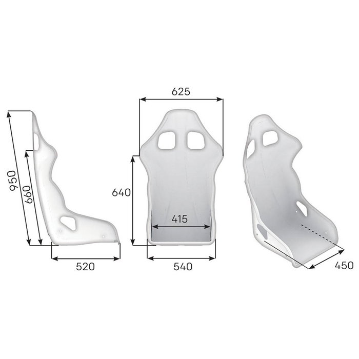 OMP Asiento de Competición OMPHA0-0781-B01-071 TRS-X Negro Homologado FIA 8855-1999, Talla XL, para Circuito, Rally y GT