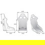 OMP Asiento de Competición OMPHA0-0781-B01-071 TRS-X Negro Homologado FIA 8855-1999, Talla XL, para Circuito, Rally y GT