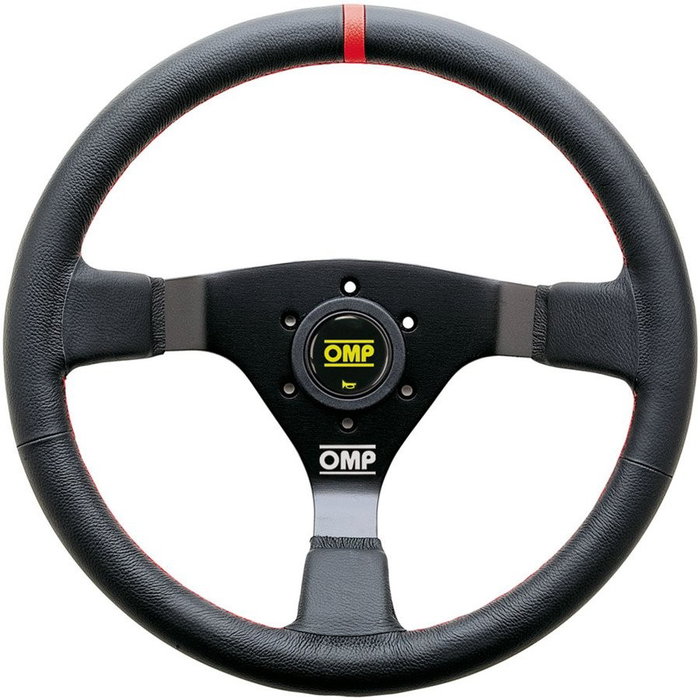OMP Volante WRC de Cuero 350mm Negro con Detalle Rojo OMP Volante WRC de Cuero 350mm Negro con Detalle Rojo