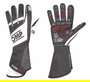 Omp OMPKB0-2740-A01-071-S Guantes de Karting Profesionales Ks-1R Negro-Blanco-Plata Talla S con Palma de Goma y Cierre de Velcro