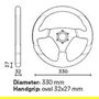 Omp Volante OMP Racing Gp Poliuretano 330 mm Negro OMPOD0-1981-071