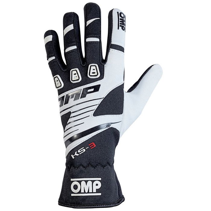 Omp OMPKB0-2743-B01-076-006 Guantes Kart Ks-3 Negro-Blanco Talla 6 Niños